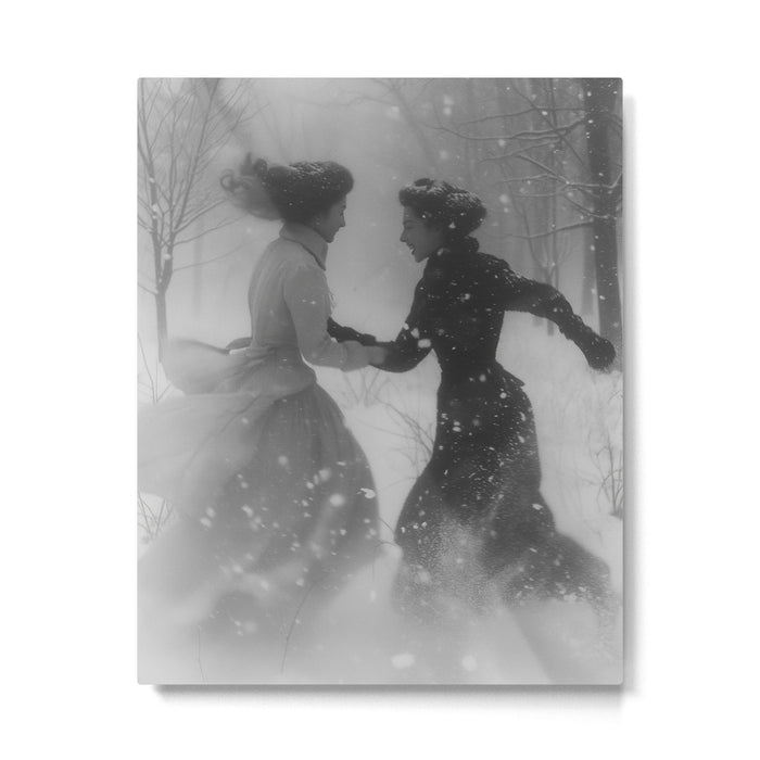 Snowfight Metal Print Gallery Image 1
