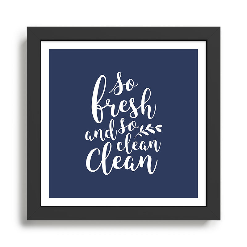 so fresh so clean clean (navy) Framed Art Print Gallery Image 1