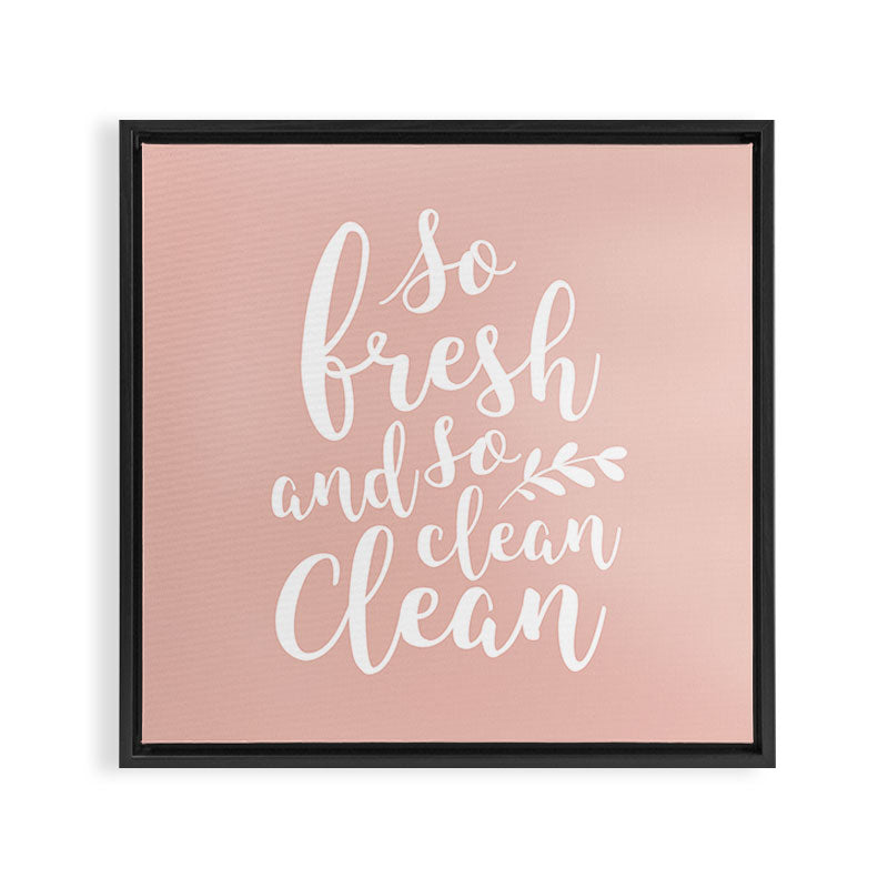 so fresh so clean clean (pink) Framed Canvas Print Gallery Image 3