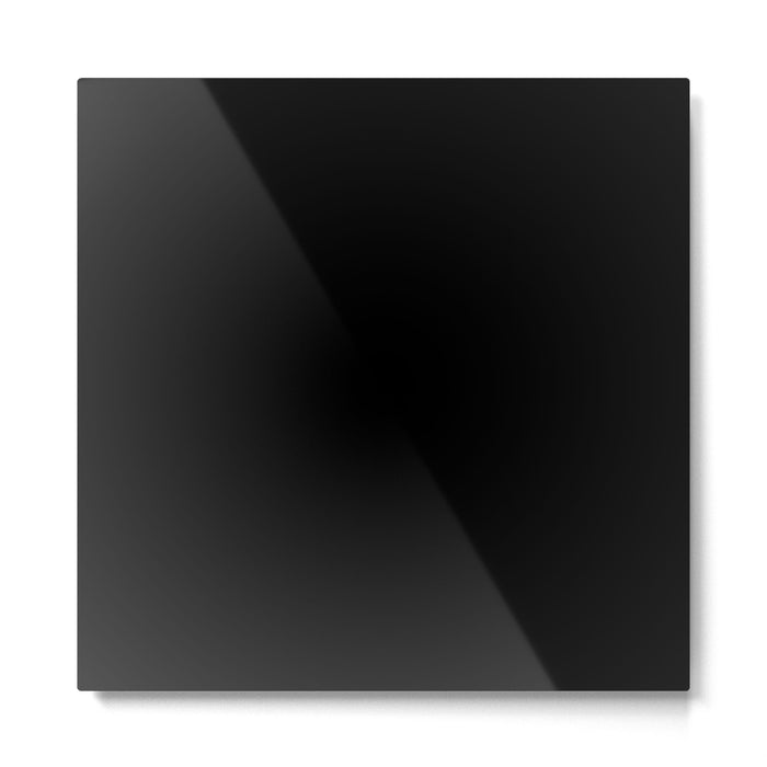 Solid Black Metal Print Gallery Image 1