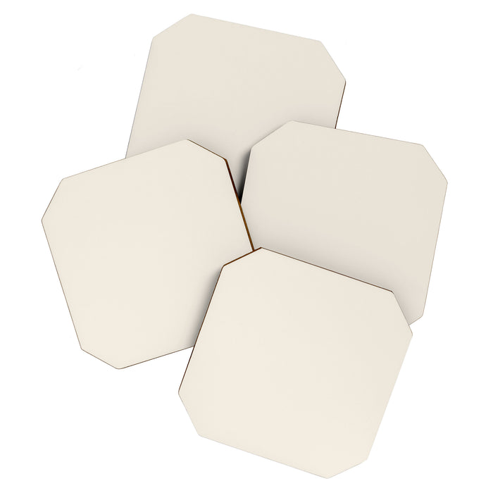 Solid Cream (Off White) Coaster Gallery Image 1