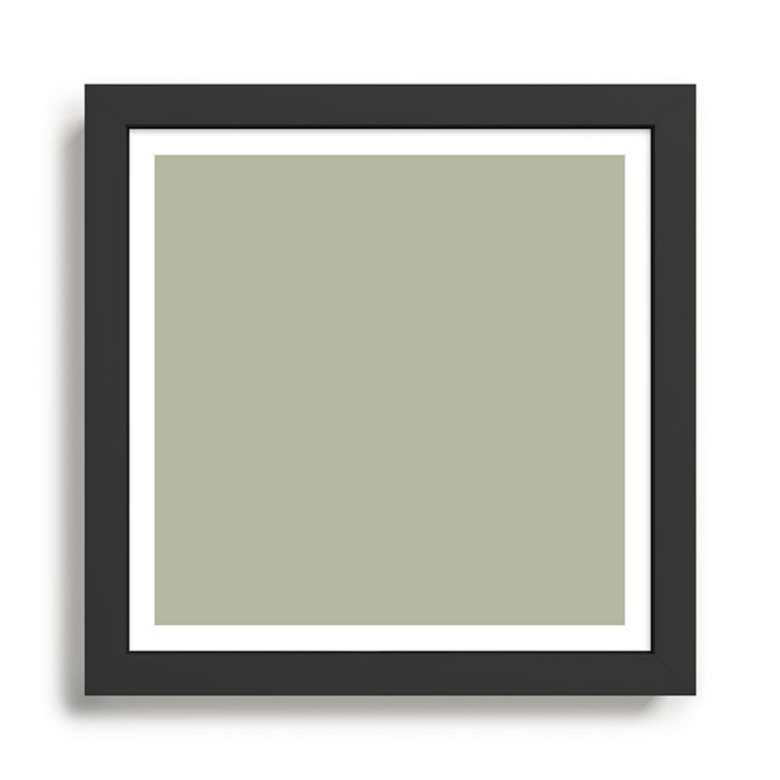 Solid Linen Sage Framed Art Print Gallery Image 1