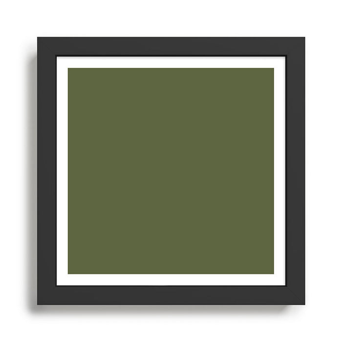 Solid Moss Green Framed Art Print Gallery Image 1