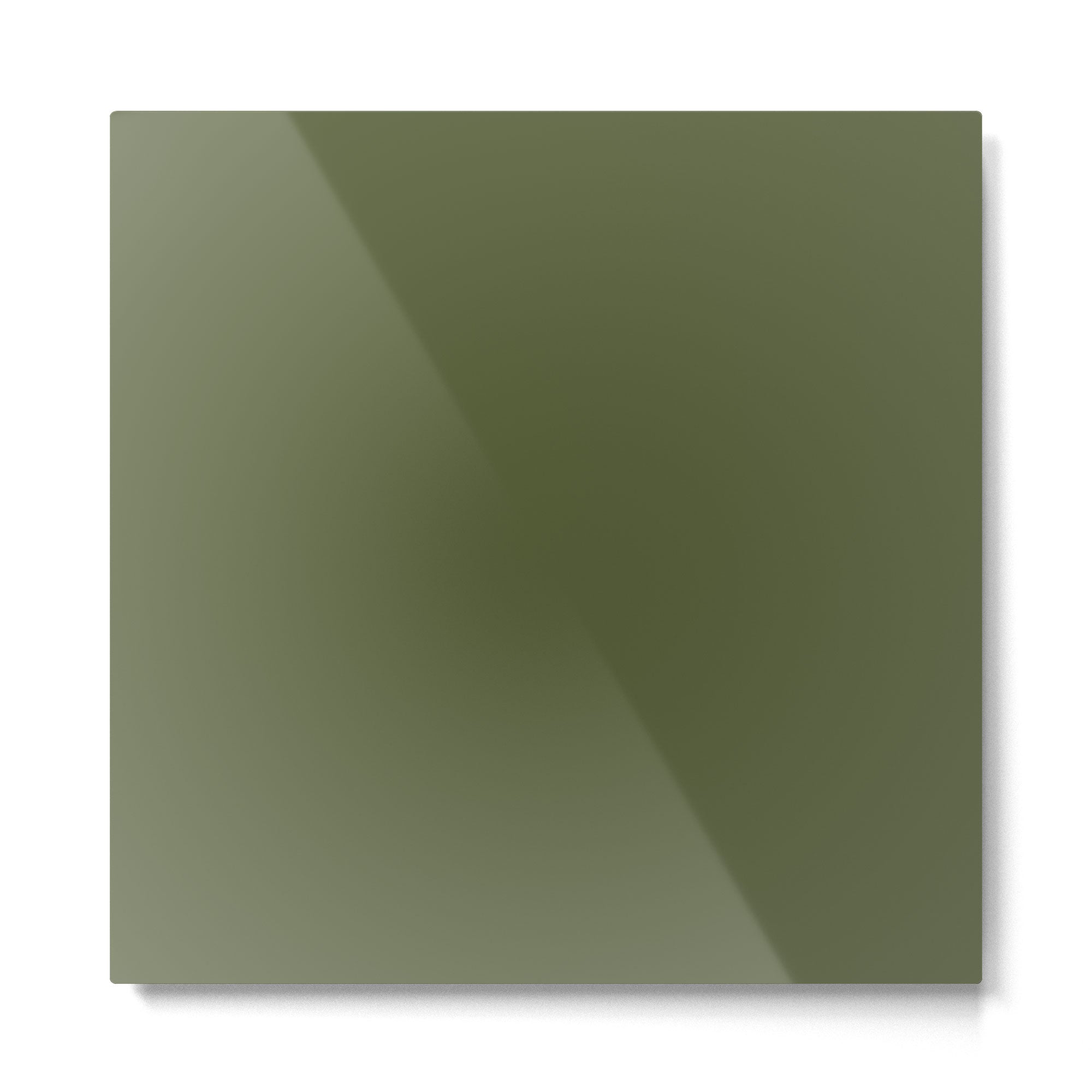 Solid Moss Green Metal Print Gallery Image 2