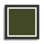 Solid Olive Green Framed Art Print Gallery Image 1