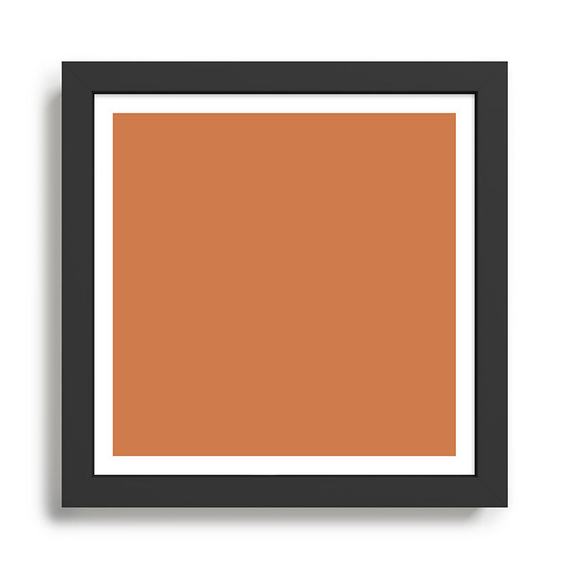 Solid Terracotta Framed Art Print Gallery Image 1