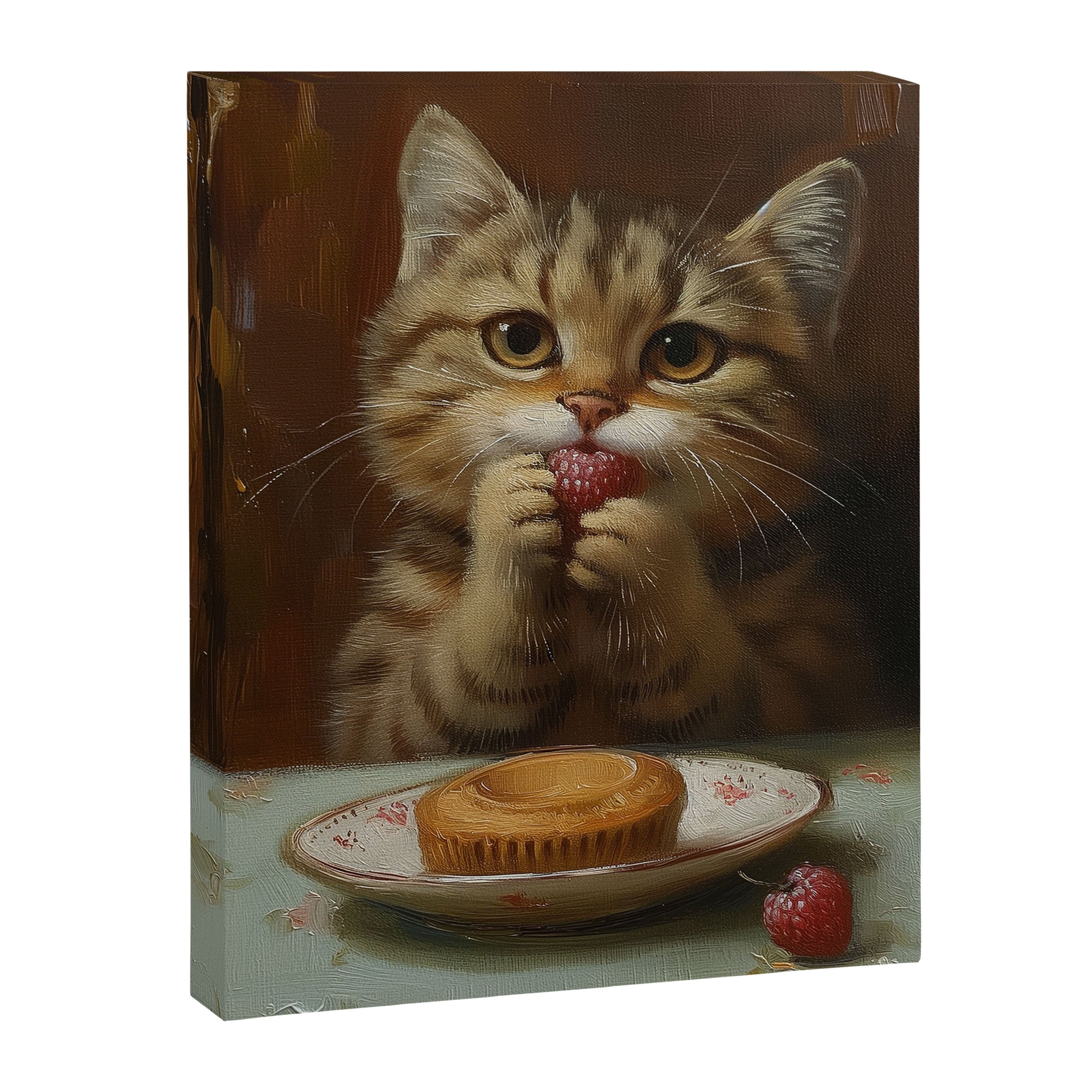 Strawberry Tart Cat Canvas Print Gallery Image 6