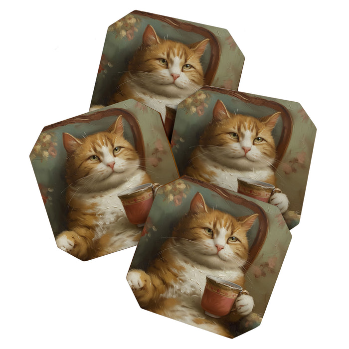 Tea Time Cat I Coaster Gallery Image 1