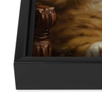 Tea Time Cat I Framed Canvas Print Gallery Image 3