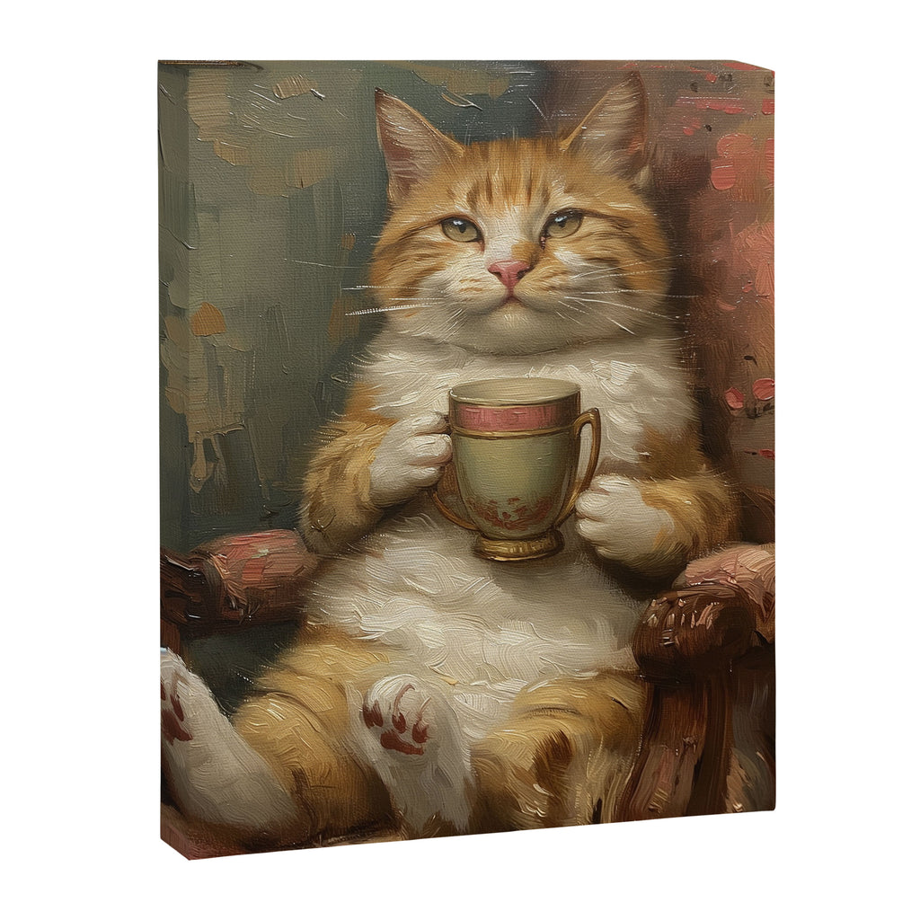 Tea Time Cat II Canvas Print Gallery Image 6