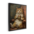 Tea Time Cat II Framed Canvas Print Gallery Image 2