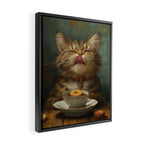 Tea Time Cat III Framed Canvas Print Gallery Image 2