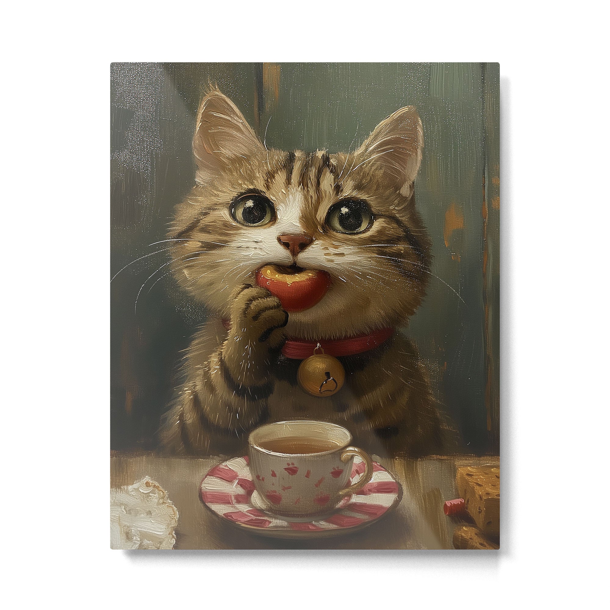 Tea Time Cat IV Metal Print Gallery Image 4