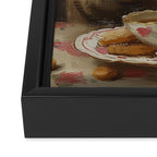 Tea Time Cat V Framed Canvas Print Gallery Image 3