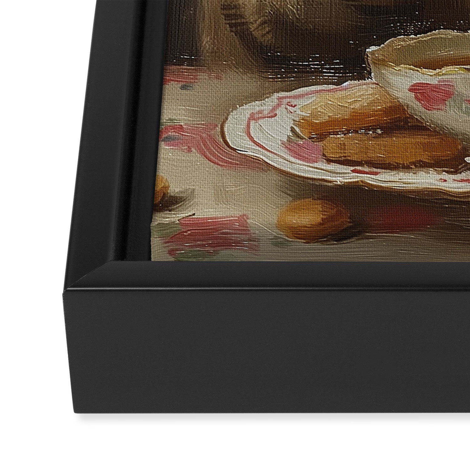 Tea Time Cat V Framed Canvas Print Gallery Image 3
