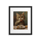 Tea Time Cat V Framed Art Print Gallery Image 5