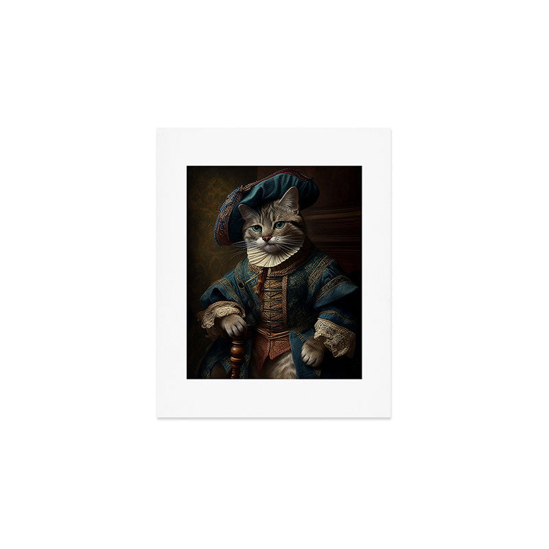 Victorian cat portrait 5 Art Print Gallery Image 1