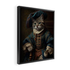 Victorian cat portrait 5 Framed Canvas Print Gallery Image 2