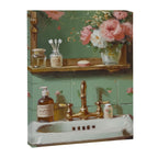 Vintage French Bathroom Vanity Canvas Print Gallery Image 6
