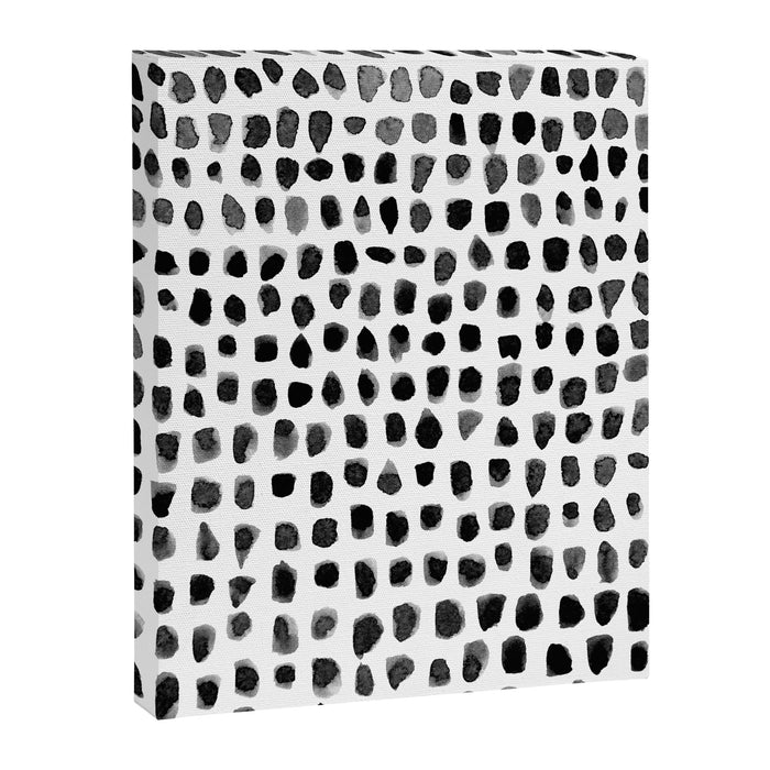 Dots (Black) Canvas Print Gallery Image 1