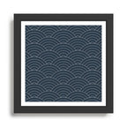 Waves (Annapolis Blue) Framed Art Print Gallery Image 1