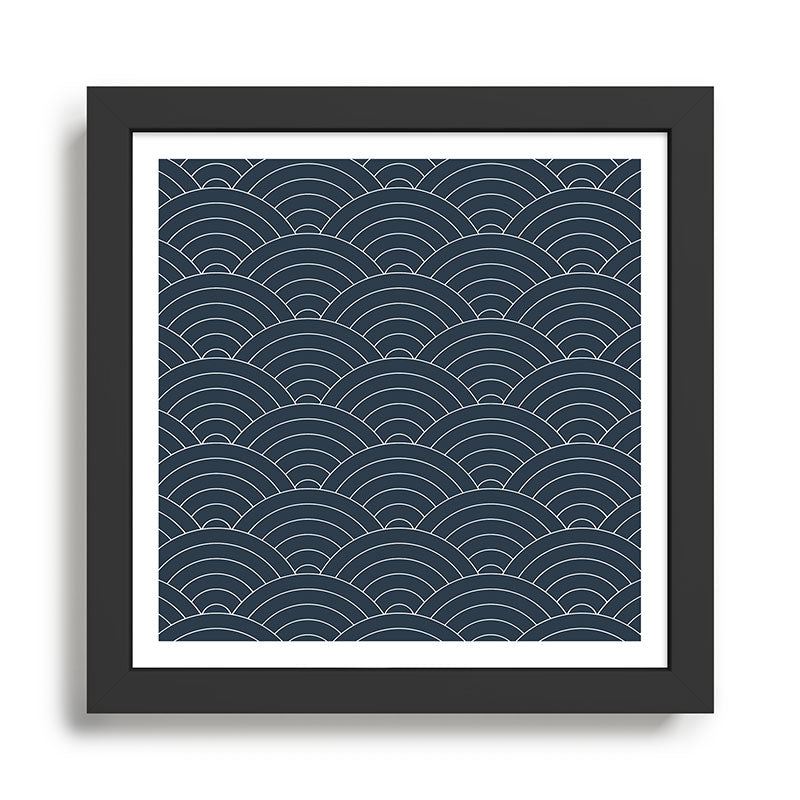 Waves (Annapolis Blue) Framed Art Print Gallery Image 1