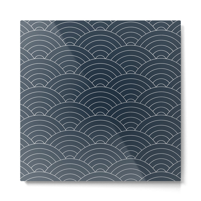Waves (Annapolis Blue) Metal Print Gallery Image 1