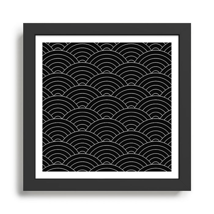 Waves (Black) Framed Art Print Gallery Image 1