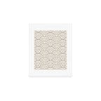 Waves (Cream & Chocolate) Art Print Gallery Image 1