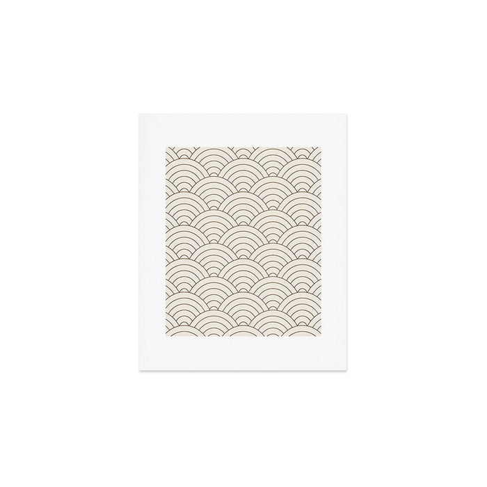 Waves (Cream & Chocolate) Art Print Gallery Image 1