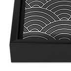 Waves (Dark Gray) Framed Canvas Print Gallery Image 2