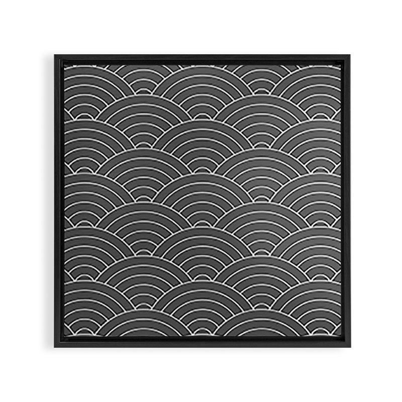 Waves (Dark Gray) Framed Canvas Print Gallery Image 3