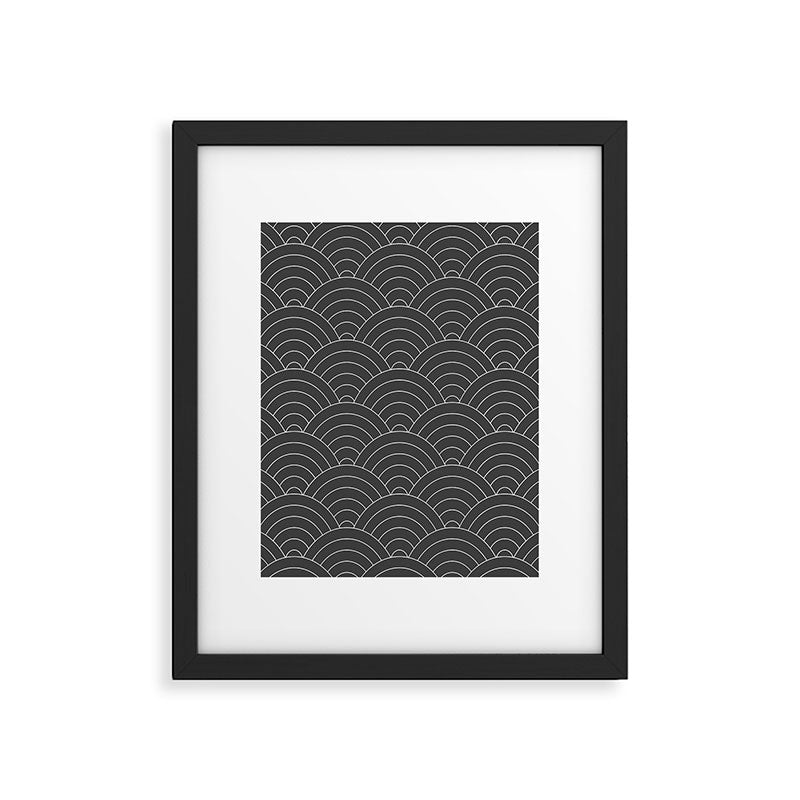 Waves (Dark Gray) Framed Art Print Gallery Image 4
