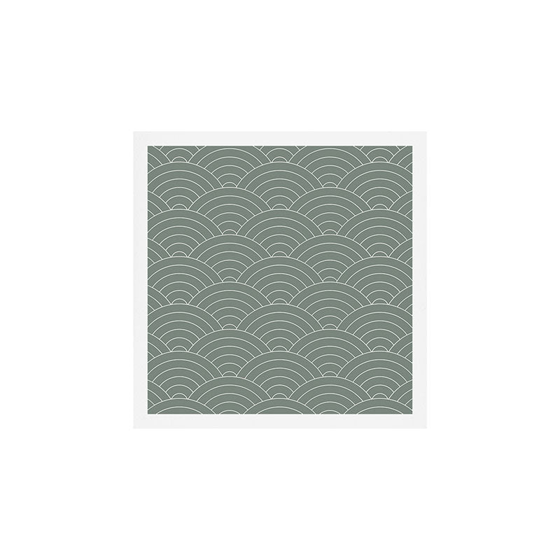 Waves (Linen Green) Art Print Gallery Image 1