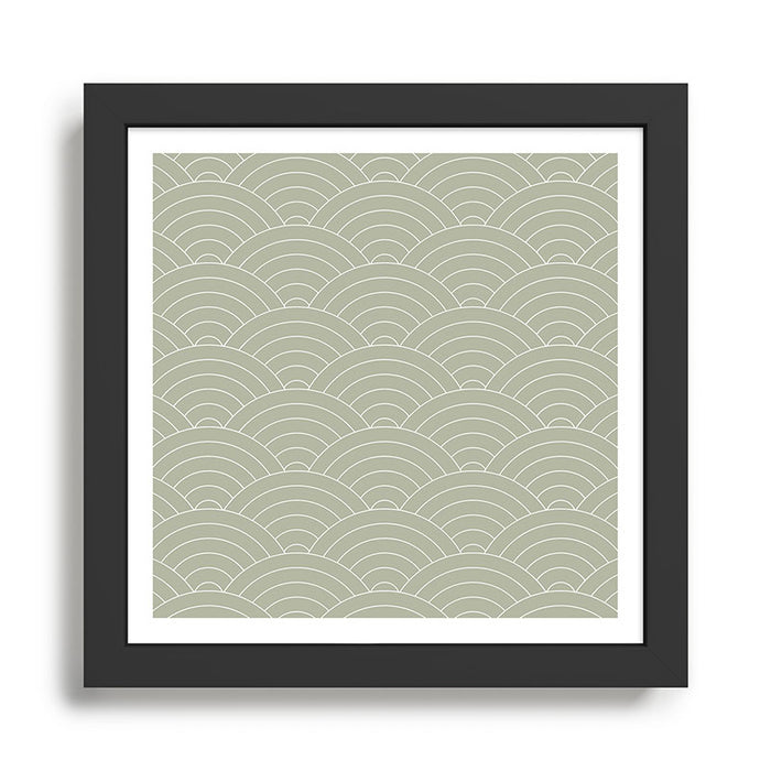 Waves (Linen Sage) Framed Art Print Gallery Image 1