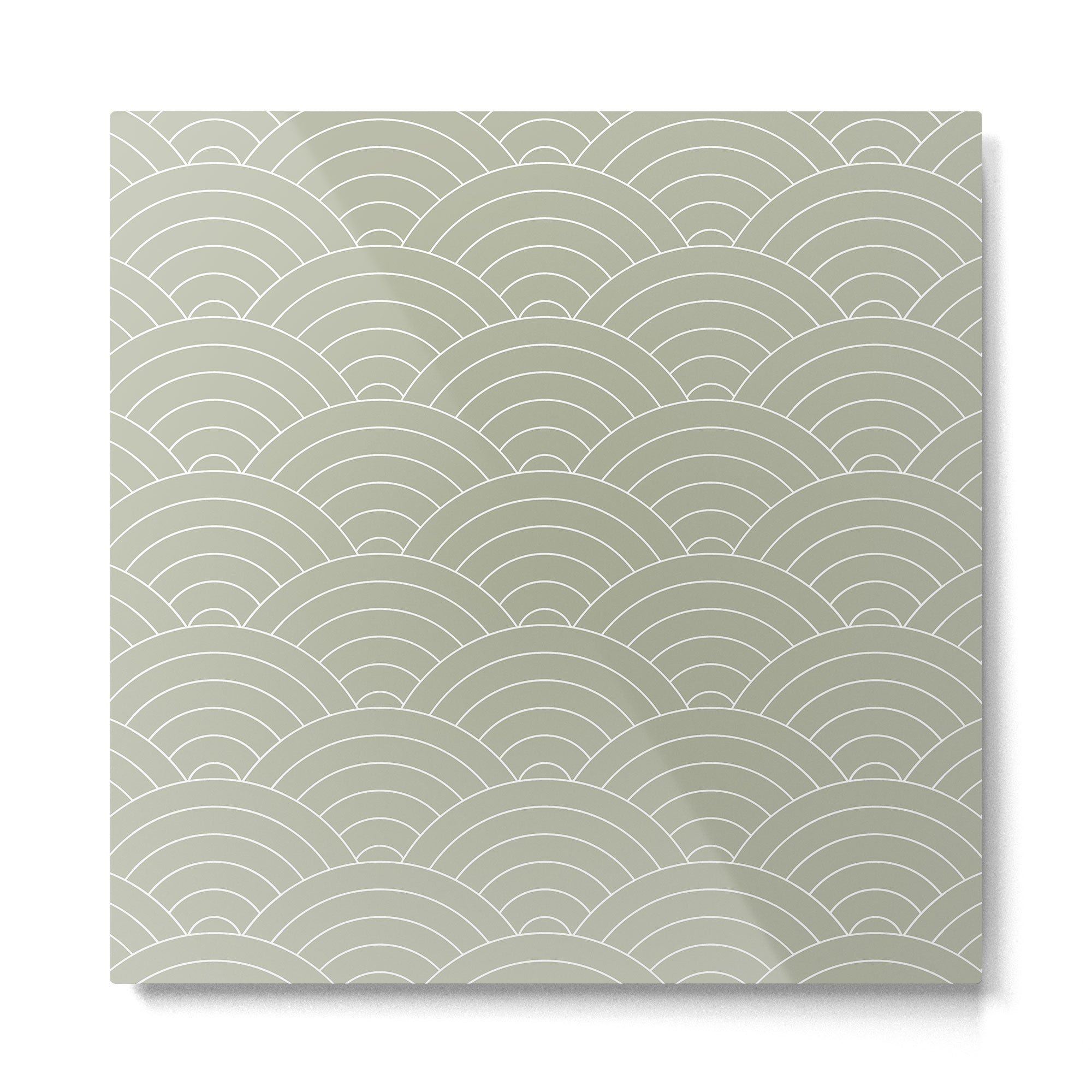 Waves (Linen Sage) Metal Print Gallery Image 2