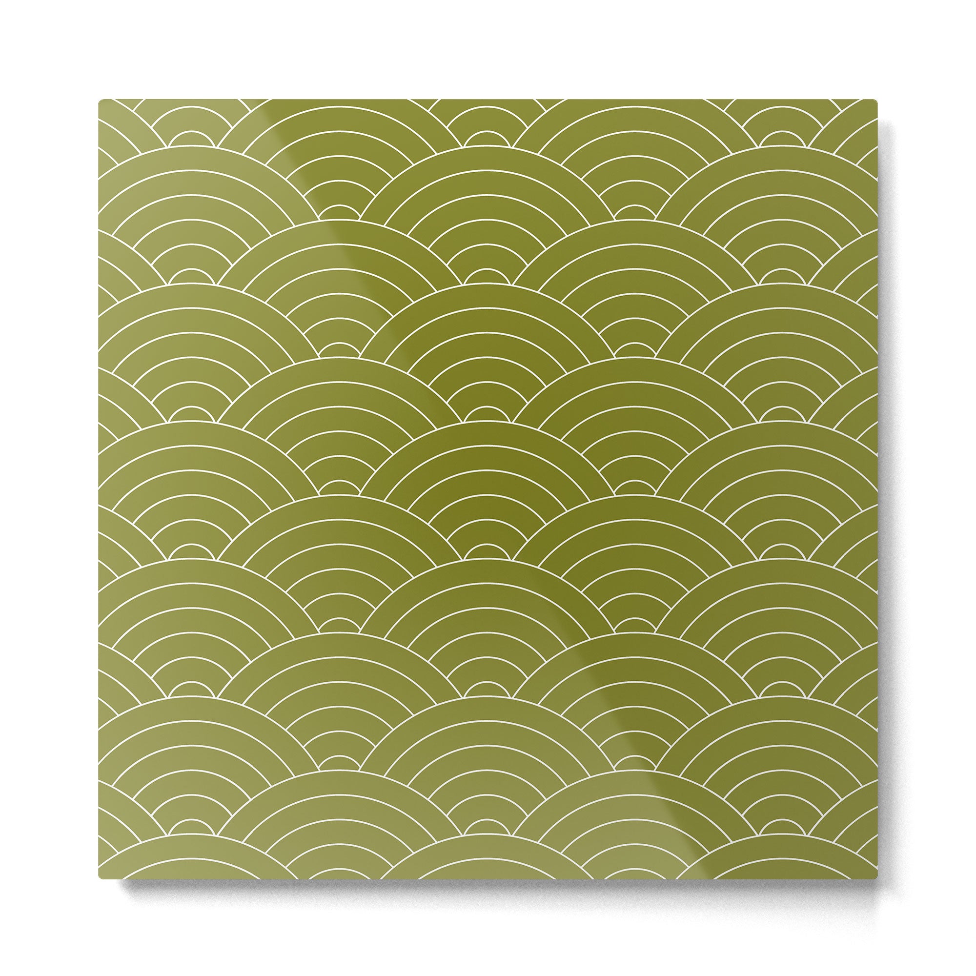 Waves (Matcha) Metal Print Gallery Image 2