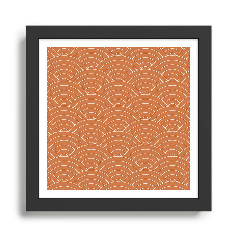 Waves (Terracotta) Framed Art Print Gallery Image 1