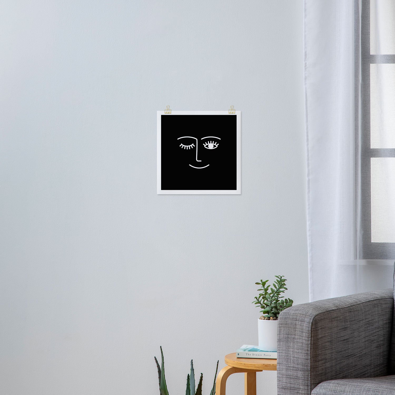 Wink (Black) Art Print Gallery Image 3
