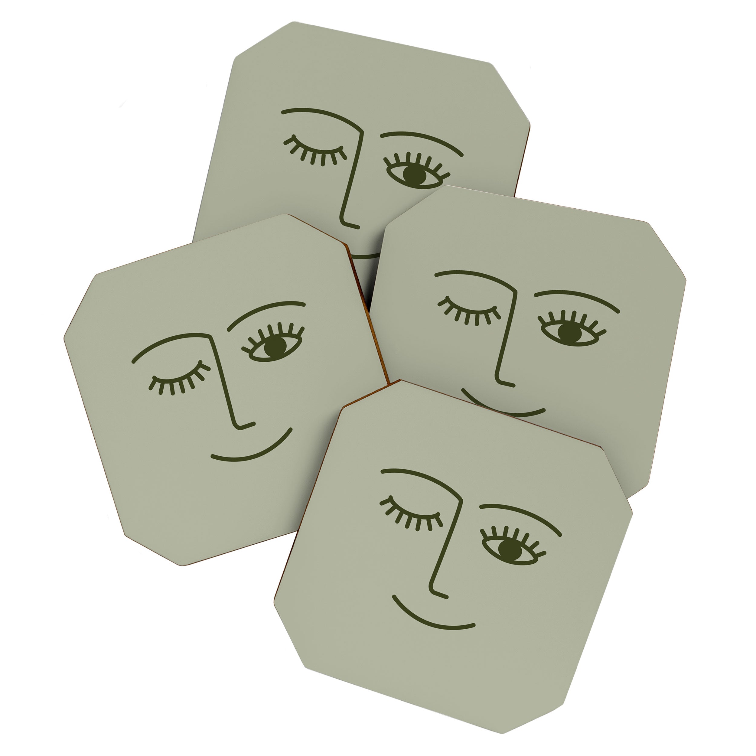 Wink (Green) Coaster Gallery Image 1