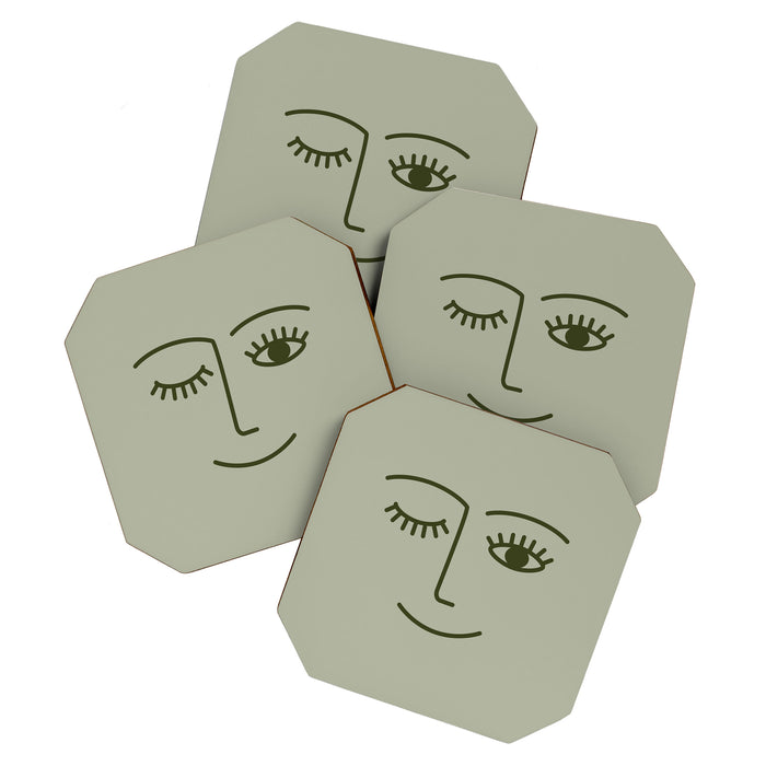 Wink (Green) Coaster Gallery Image 1