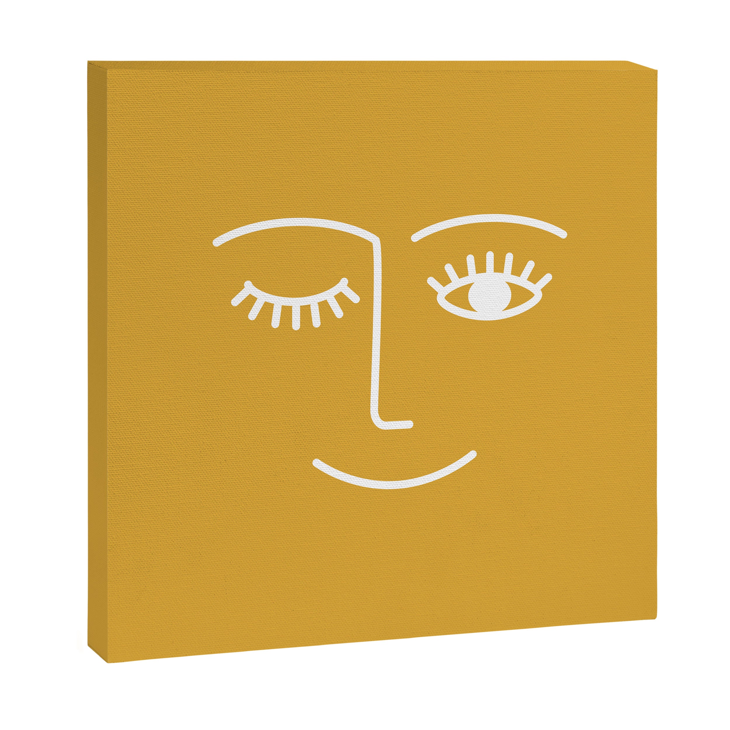 Wink (Mustard Yellow) Canvas Print Gallery Image 3