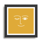Wink (Mustard Yellow) Framed Art Print Gallery Image 1