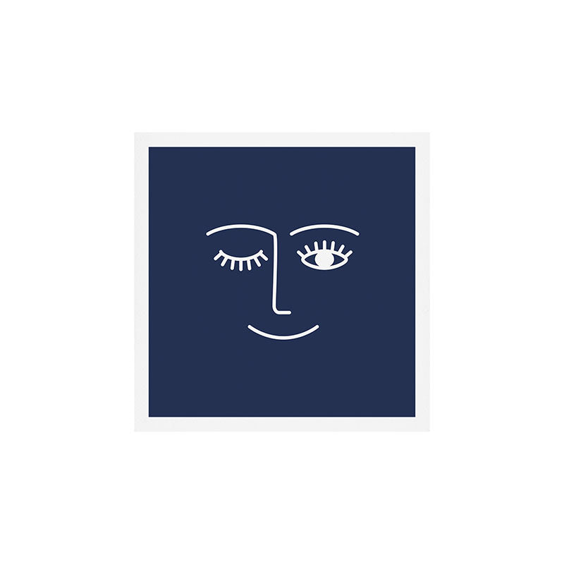 Wink (Navy) Art Print Gallery Image 1