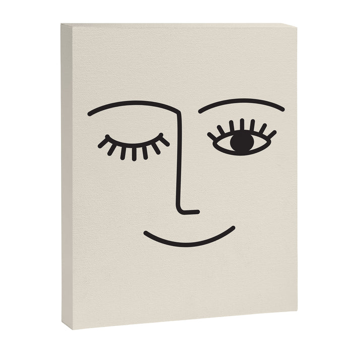 Wink (Off White) Canvas Print Gallery Image 1