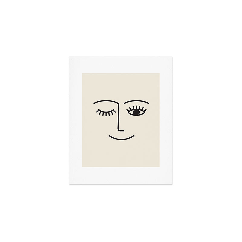 Wink (Off White) Art Print Gallery Image 1