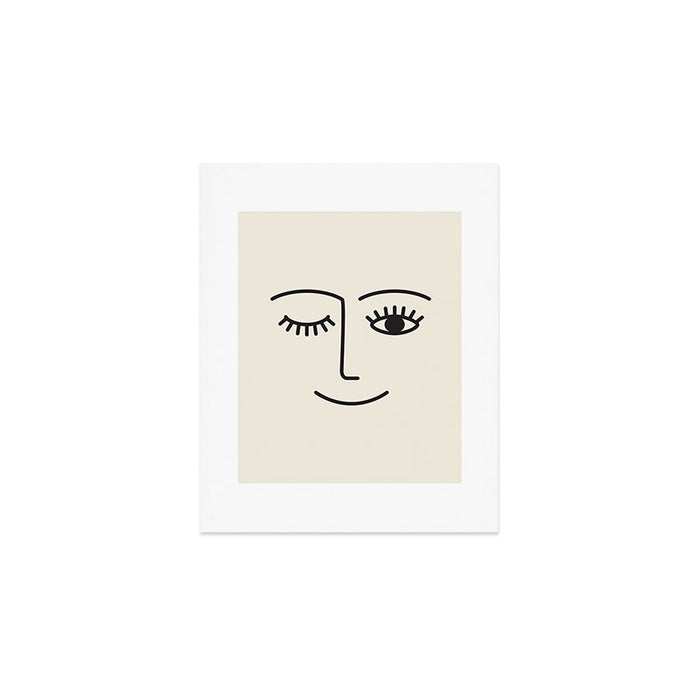 Wink (Off White) Art Print Gallery Image 1