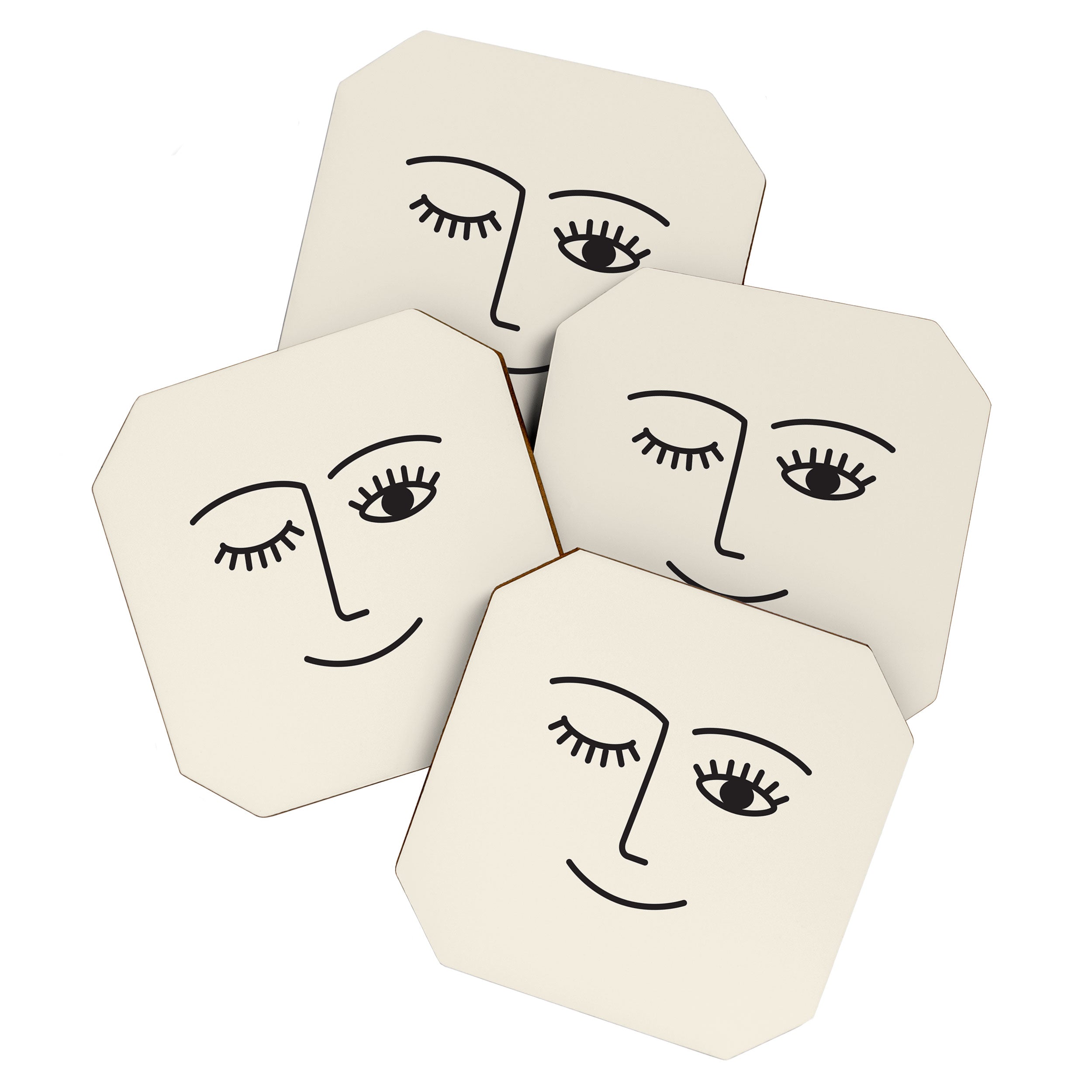 Wink (Off White) Coaster Gallery Image 1
