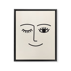 Wink (Off White) Framed Canvas Print Gallery Image 8