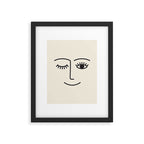 Wink (Off White) Framed Art Print Gallery Image 4